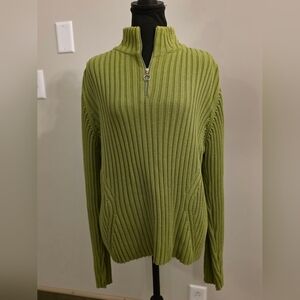 Vintage Green Women's Ribbed Sweater